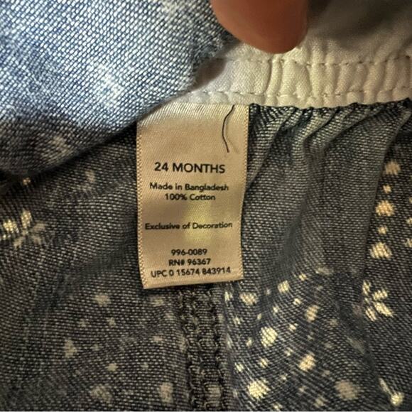 Oshkosh b’gosh floral denim skirtalls overalls skirt 24m - Picture 7 of 7